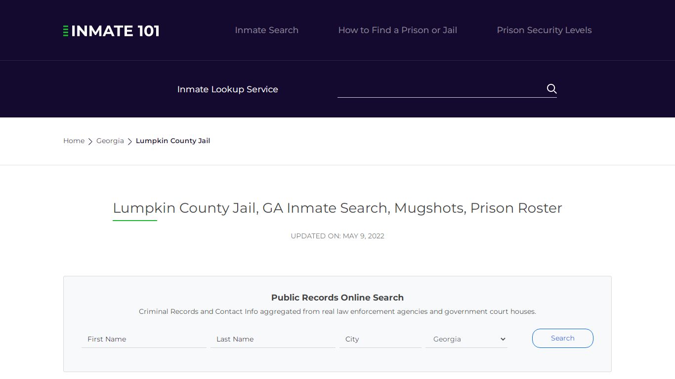 Lumpkin County Jail, GA Inmate Search, Mugshots, Prison ...